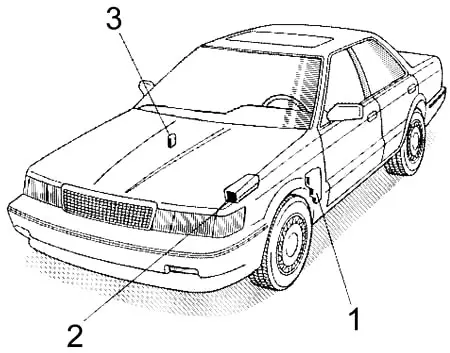 Lexus ES 250 (VZV21) (1989-1991) - caja de fusibles